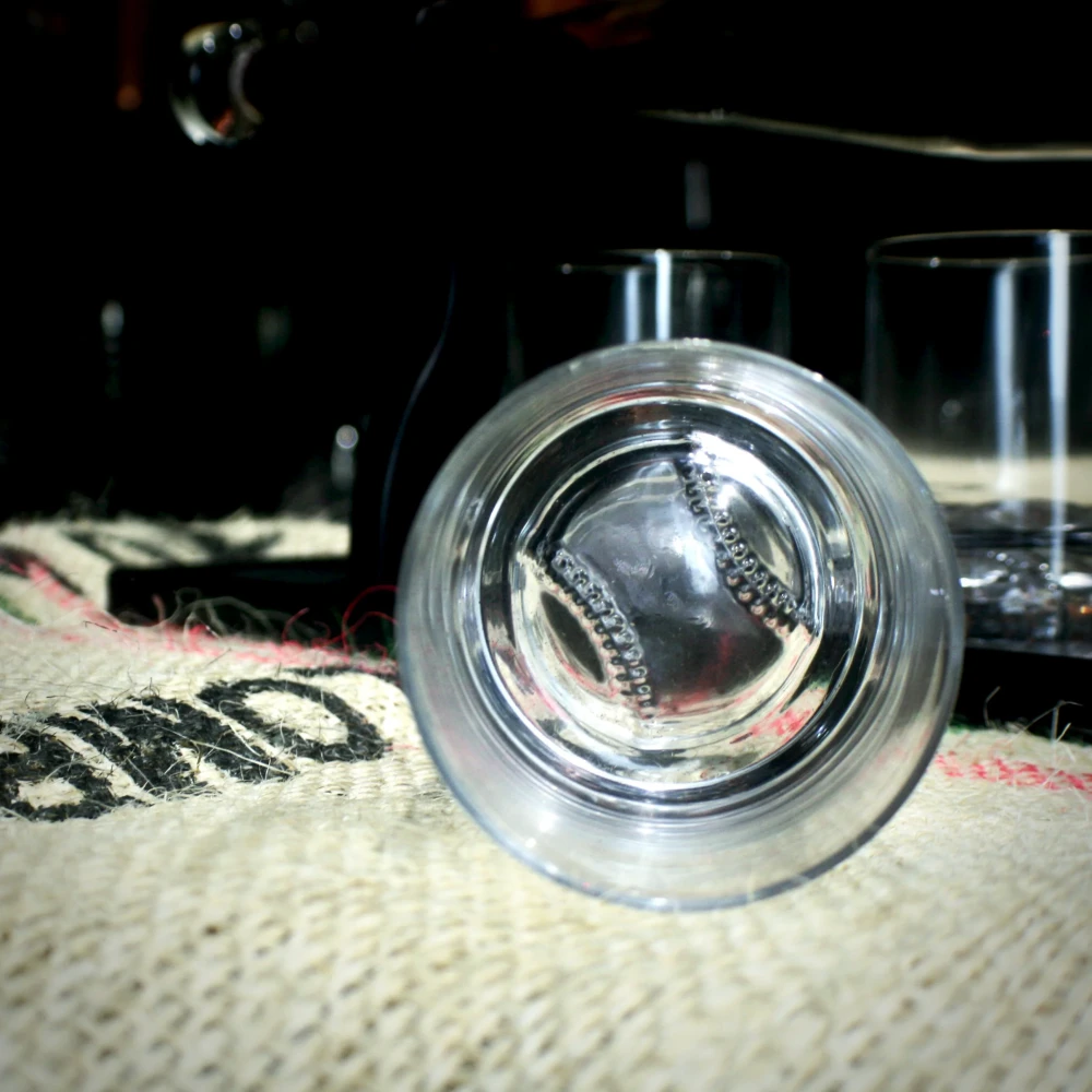 Fore Distillery Baseball Decanter set with wooden print neck