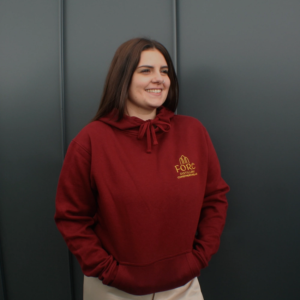 Explore Fore Distillery Maroon Hoodie Unisex