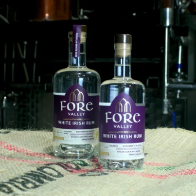 Fore Valley White Irish Rum in multiple bottle sizes